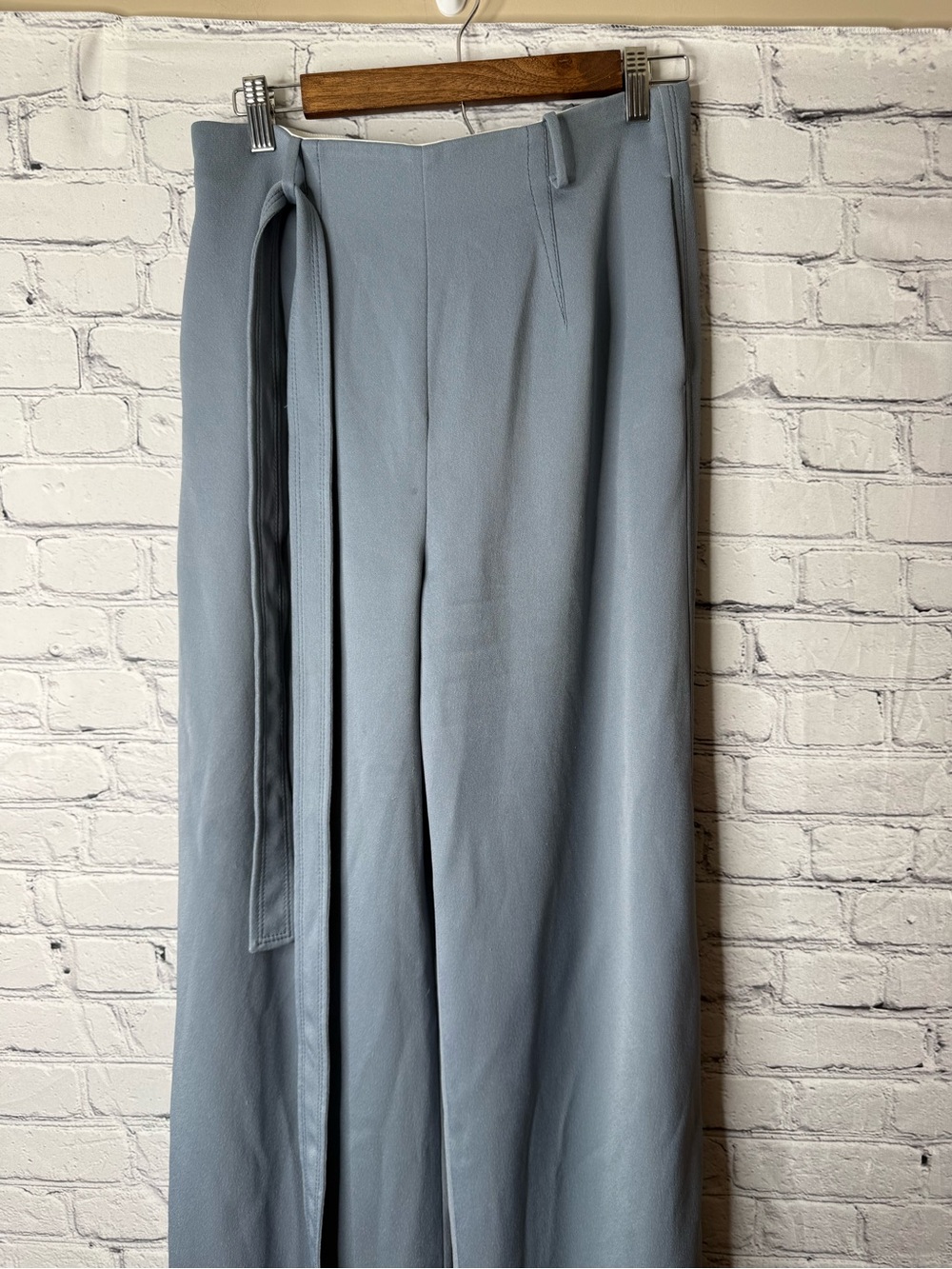 Karolina zmarlak Light Blue Wide Leg Trousers with belt small